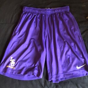 LSU Baseball Nike Shoets with Pockets- Size Large